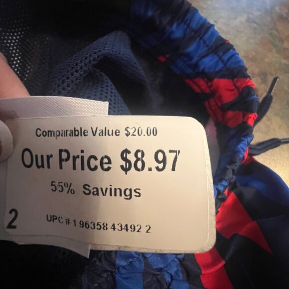 DSG Boys‎ Volley Short Print, Size Large, Red & Blue Zigzag Pattern - Picture 7 of 9